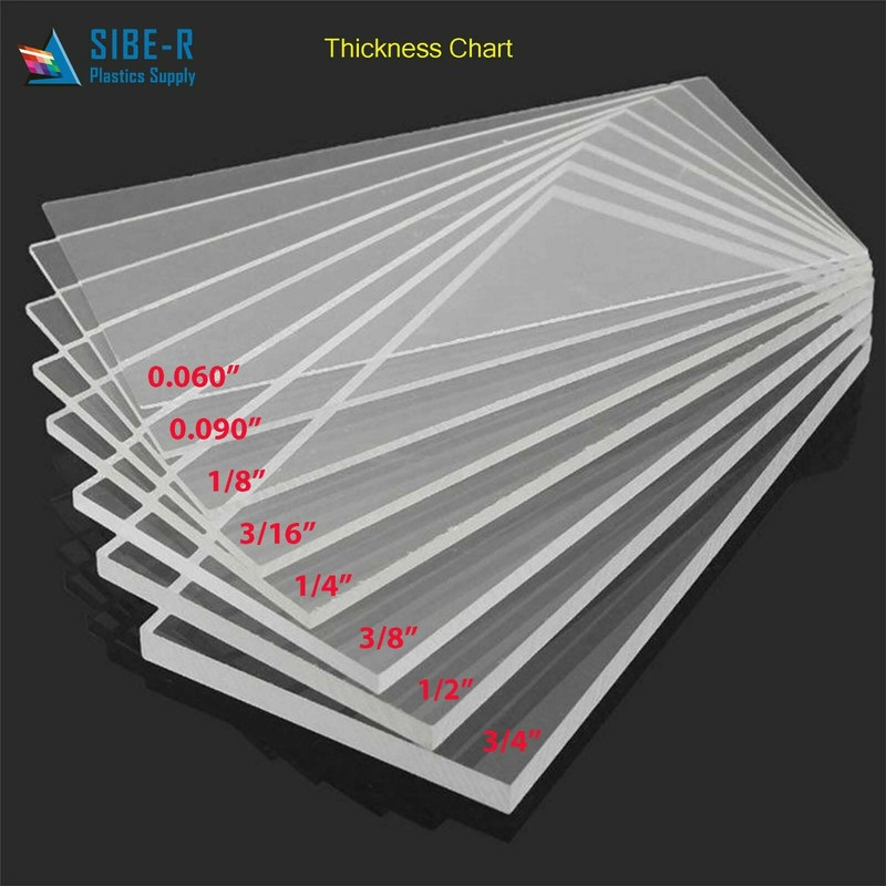 5" x 7" CLEAR ACRYLIC PLEXIGLASS - Replacement Picture Frame Glass 0.060 " THICK gallery