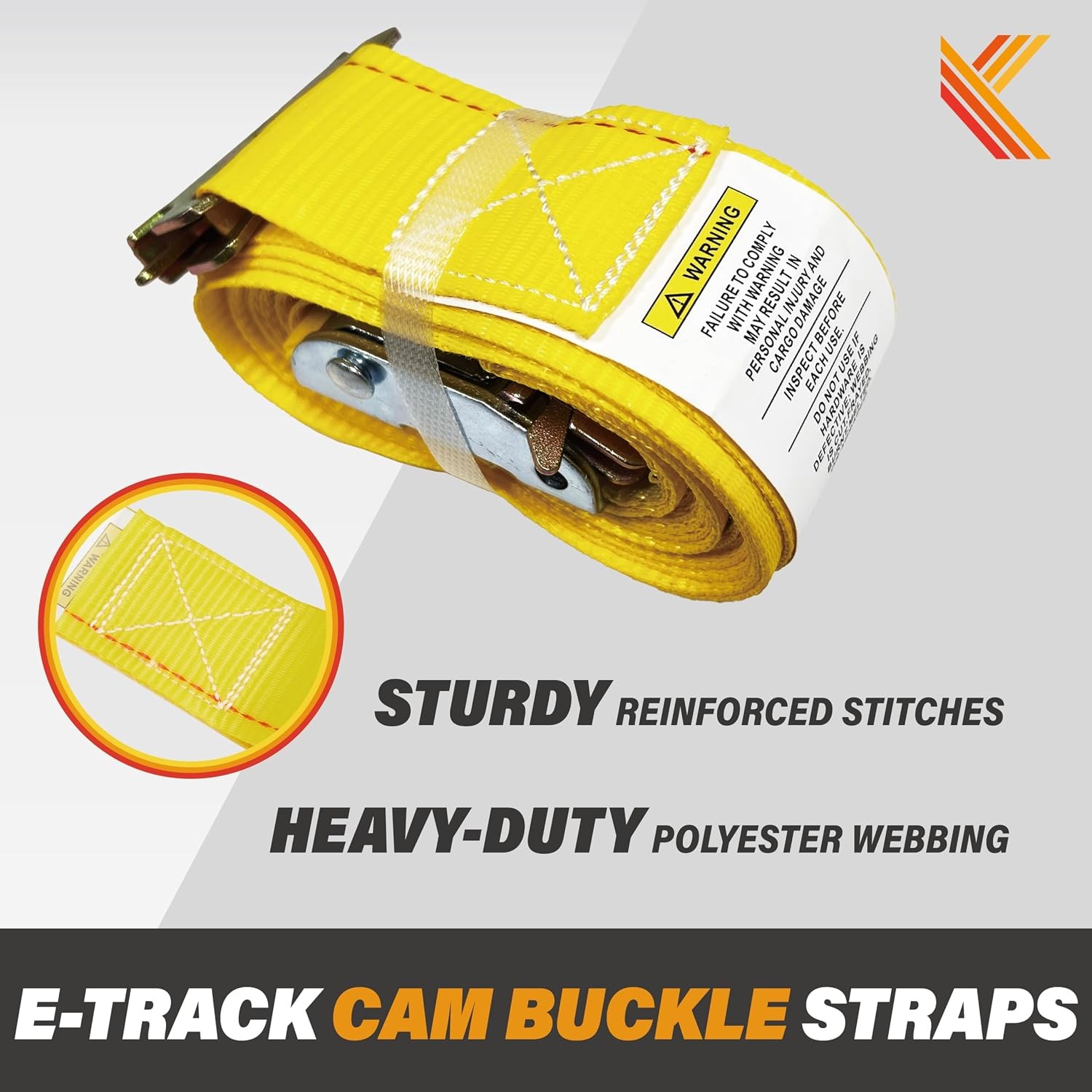 E-Track Cam Buckle Straps 2x16FT 2500lbs 10 Pack gallery