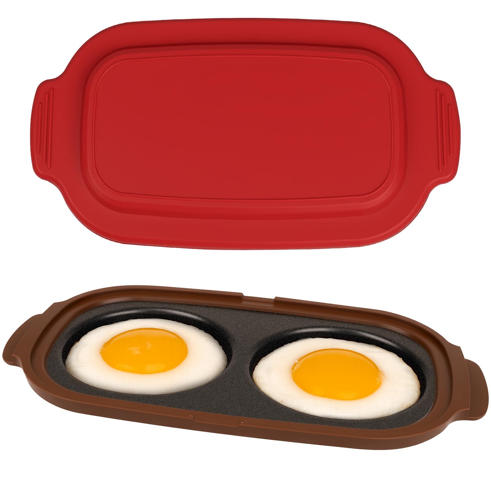 Microwave Egg Cooker Rapid Poacher For Breakfast With Lid BPA-Free Easy Clean gallery