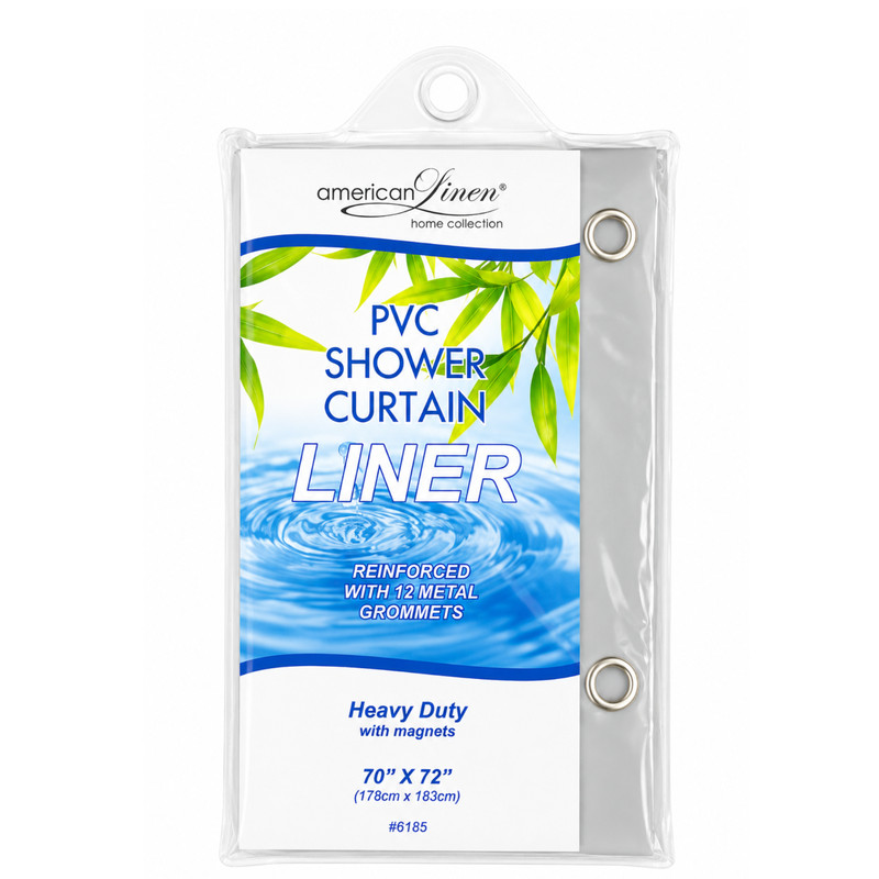 2 PACK SOLID WATER REPELLENT BATHROOM SHOWER CURTAIN VINYL LINER MANY COLORS gallery