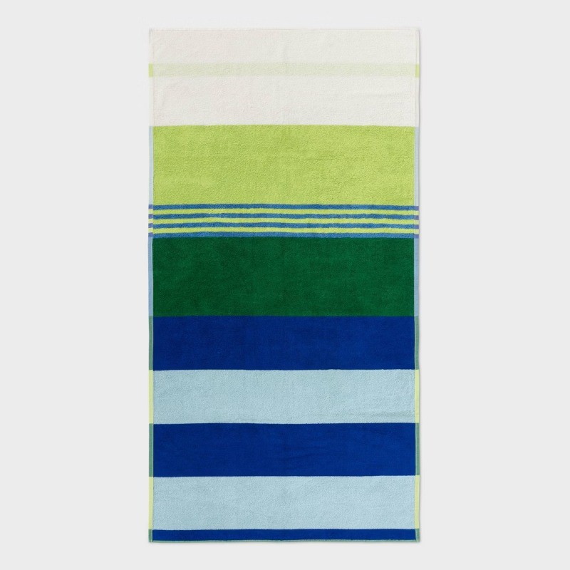 36"x72" Reversible Crosswoven Multi Striped Oversized Beach Towel gallery