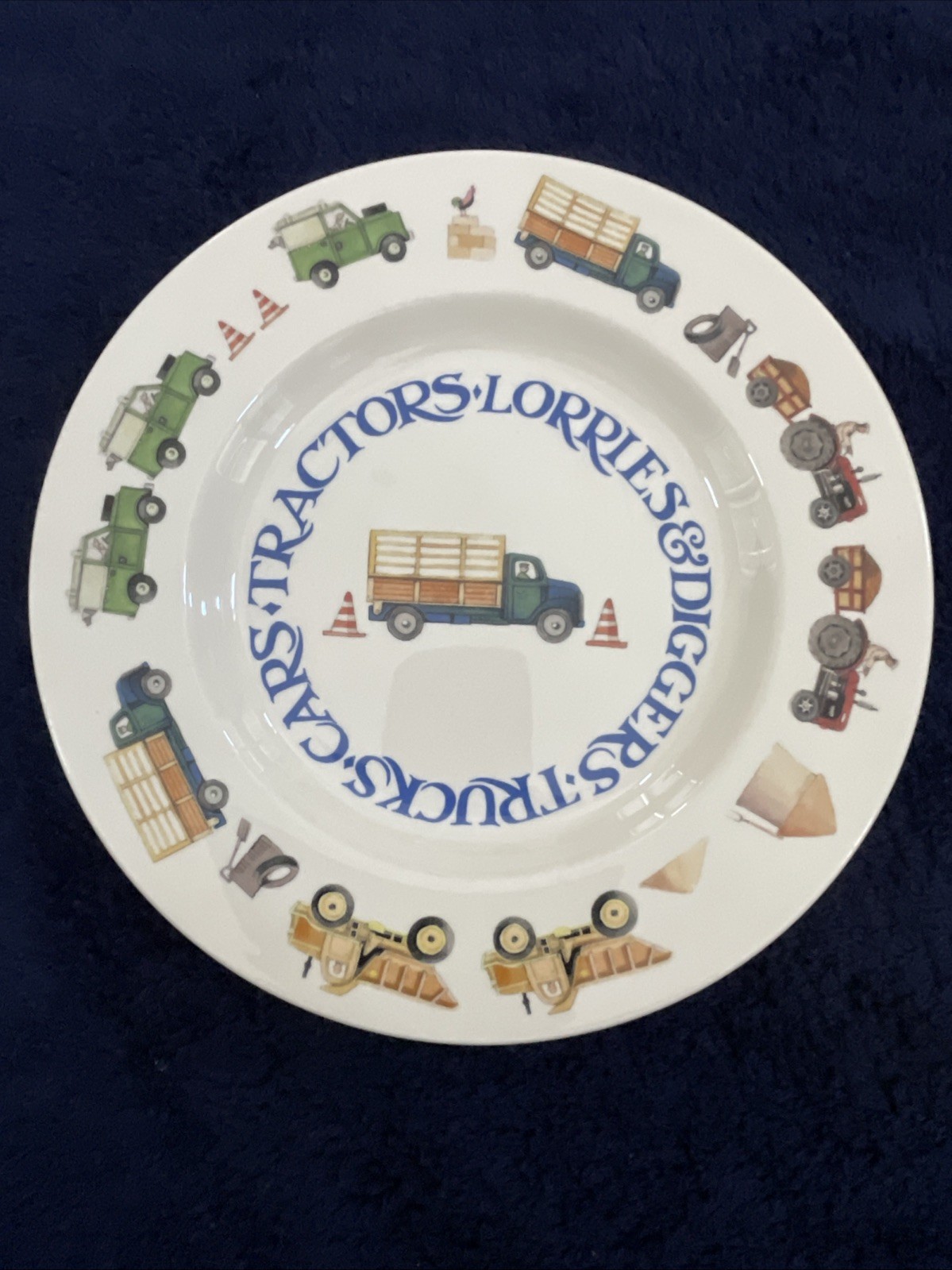 Emma Bridgewater Men At Work - 8.5” Plate Dish Diggers Tractors & Trucks England gallery