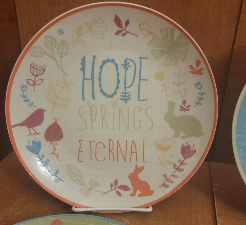 Certified International Easter Salad plate set of 4, 8 1/8", Amylee Weeks, EUC gallery