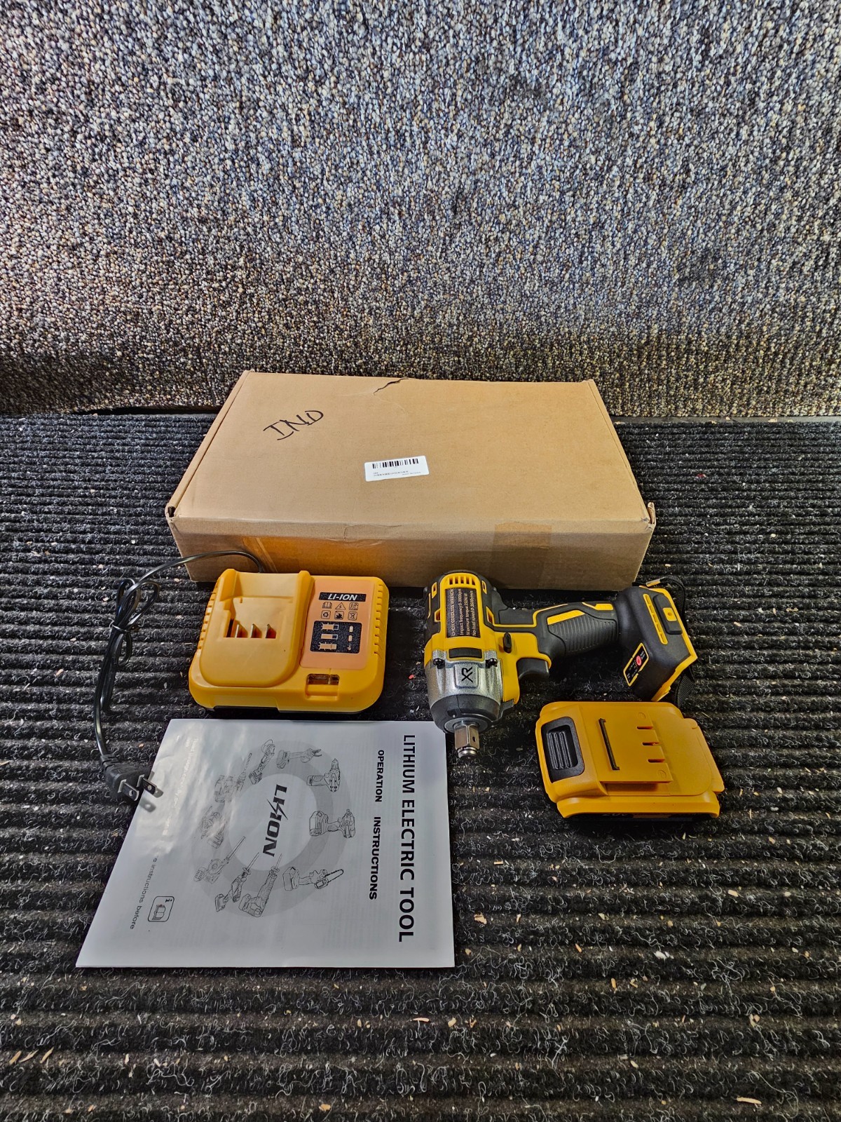 20V Li-Ion Cordless Torque Wrench with Battery and Charger 0-3800ipm Yellow gallery