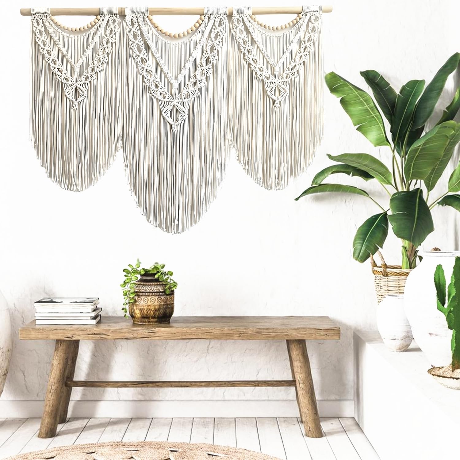 large macrame wall hanging - Boho Tapestry Macrame Wall Decor Art- Chic Bohem... gallery