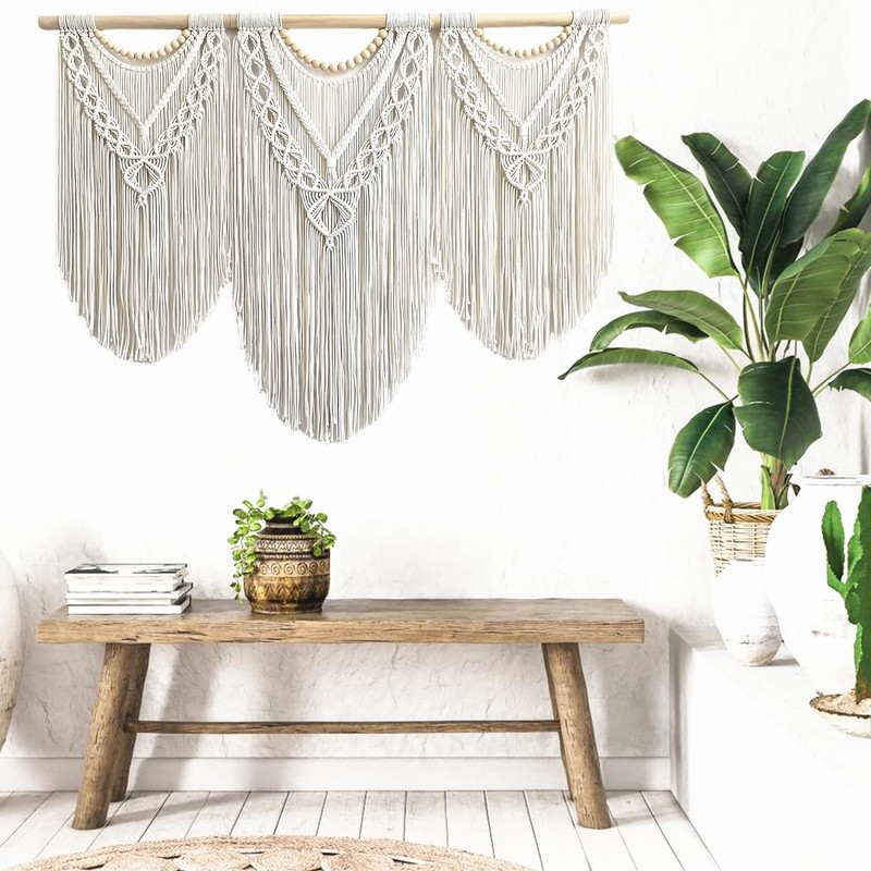 large macrame wall hanging - Boho Tapestry Macrame Wall Decor Art- Chic Bohem... gallery
