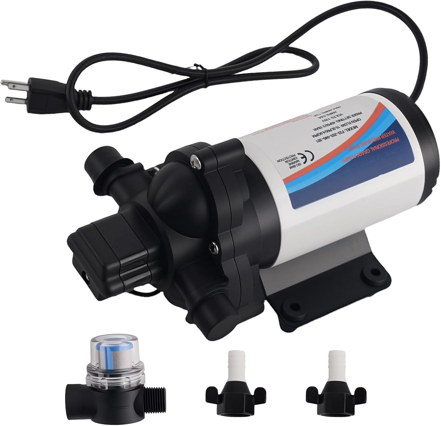 Self-Priming RV Water Pump 115V 45PSI 4GPM for Boat and Yacht Use gallery