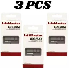 3 Pack 893MAX LiftMaster 3 Button Remote Control Garage Door Opener
