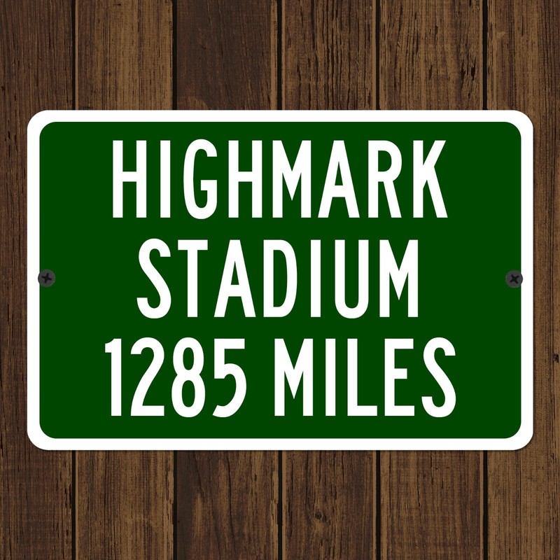 Highmark Stadium Custom Distance Mileage Sign Buffalo Bills Football Fan Gift gallery