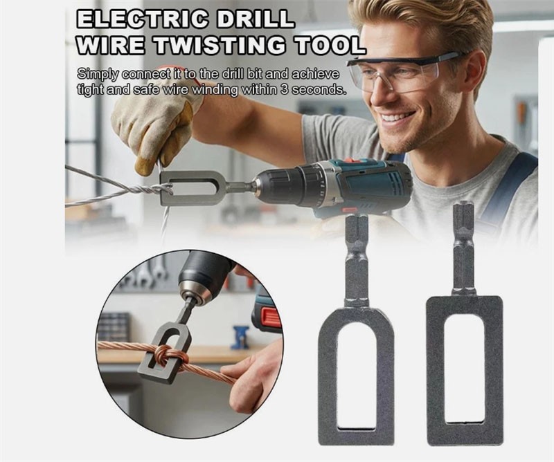 2pcs Electric Drill Wire Twisting Tool, Heavy Duty Wire Twister for Drill New US gallery