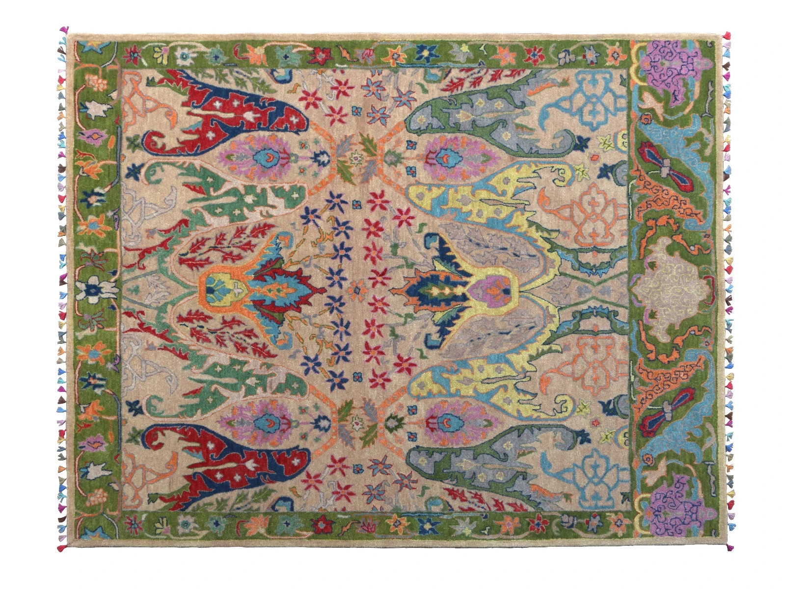 Traditional New Oreiental Hand Tufted Color Pink Style Woolen Handmade Carpet gallery