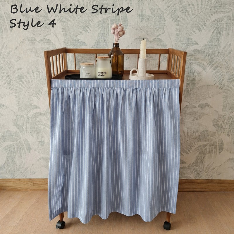 No Drill Hook and Loop Curtain Cabinet Kitchen Cafe Curtain Stick On Cotton gallery