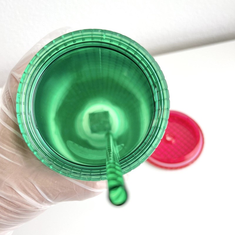 2023 Starbucks Spring Watermelon Iridescent Grid Green Pink Lid 24oz Tumbler gallery