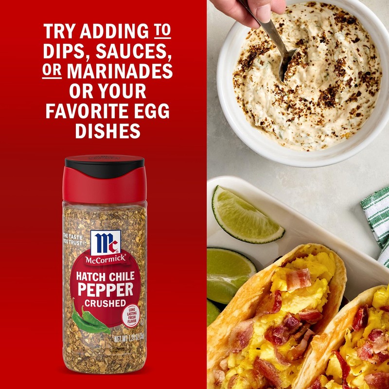 McCormick Hatch Chile Pepper, Crushed, Balanced, 1.25 Ounce (Pack of 1) gallery