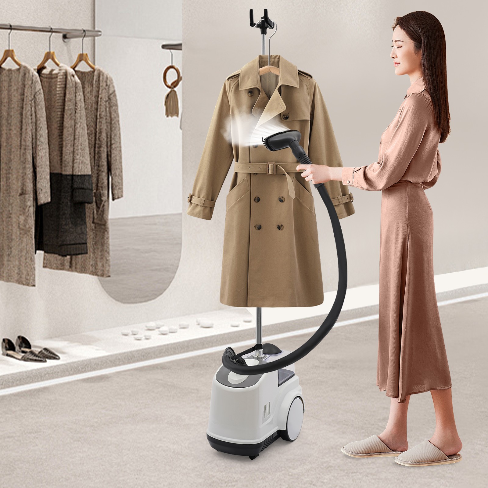 110V Professional Steamer Floor Mount Clothes Steamer Garment Steamer 1500W 3L！ gallery