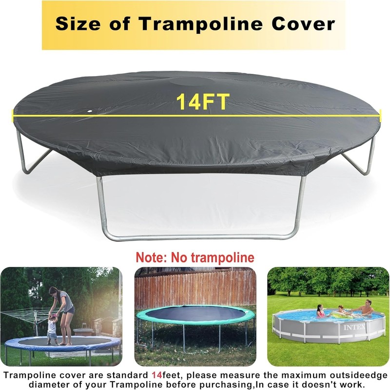Round Trampoline Weather Rain Protective Cover 14 Ft Trampoline Cover 8-16 Ft gallery