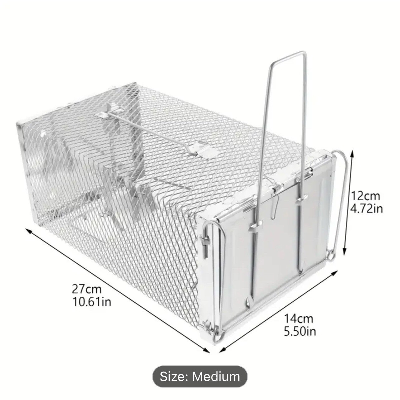 Rat Trap for Effective Mouse Catch and Release - Compact Silver Design gallery
