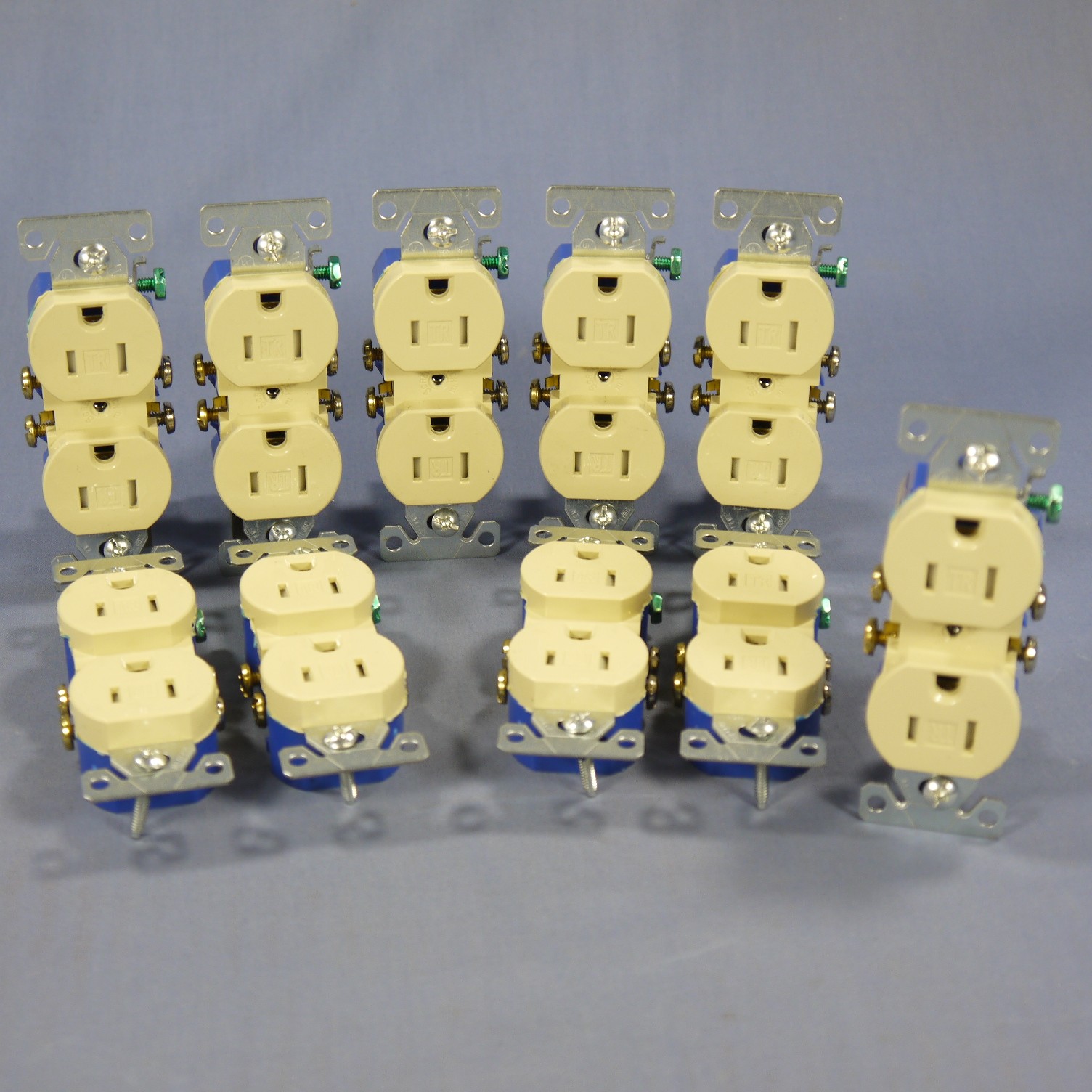 10 Cooper Ivory TAMPER RESISTANT Duplex Receptacle Outlets NEMA 5-15R 15A TR270V gallery