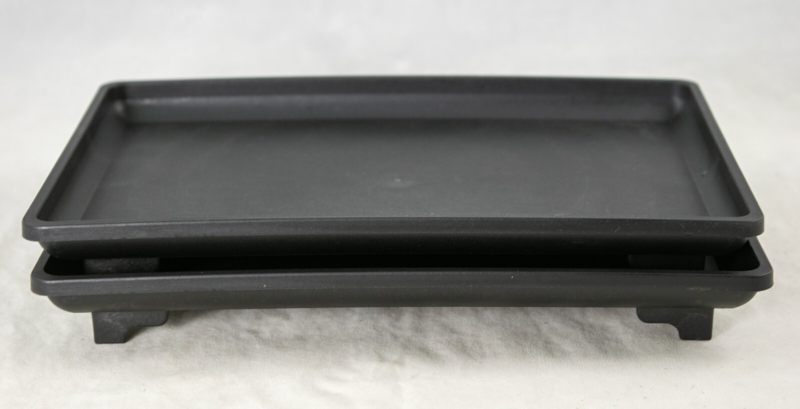 2 Rectangular Black Plastic Humidity/Drip Tray for Bonsai Tree - 9"x 6"x 1" gallery