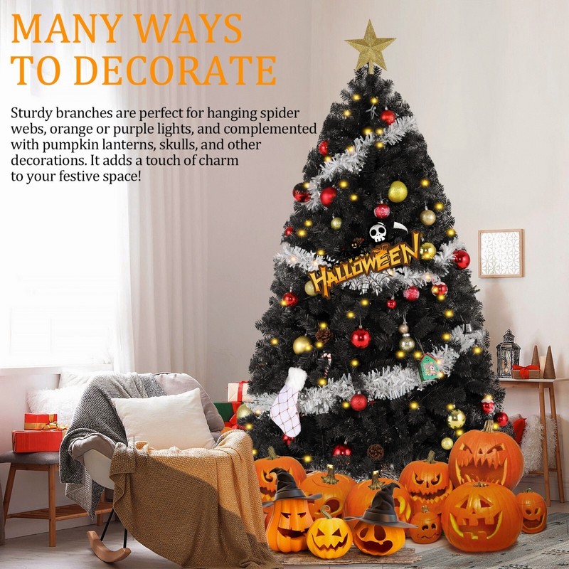 Prelit Artificial Christmas Tree +Lights 6ft/7.5ft Snow Flocked Holiday Xmas🎄 gallery