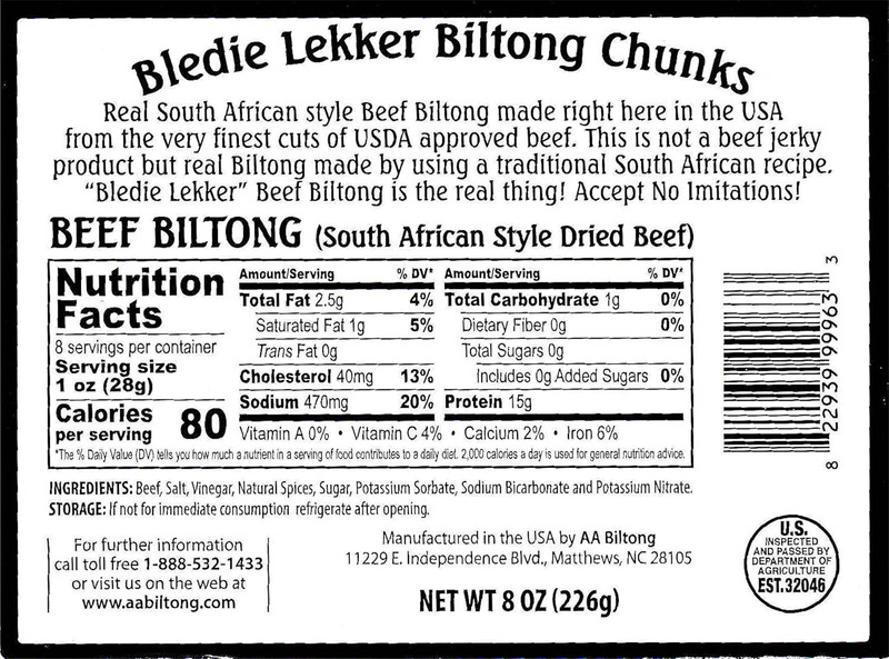 Biltong Chunks 8oz gallery