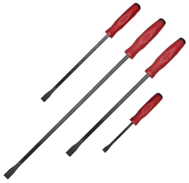 Mayhew 4pc Dominator EC Pry Bar Set Curved 24"-8" w Strike Cap Made in USA gallery