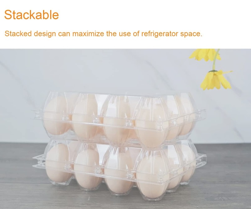 Egg Cartons 60 Packs Clear Plastic Blank Egg Cartons With Free Labels Holds Up T gallery