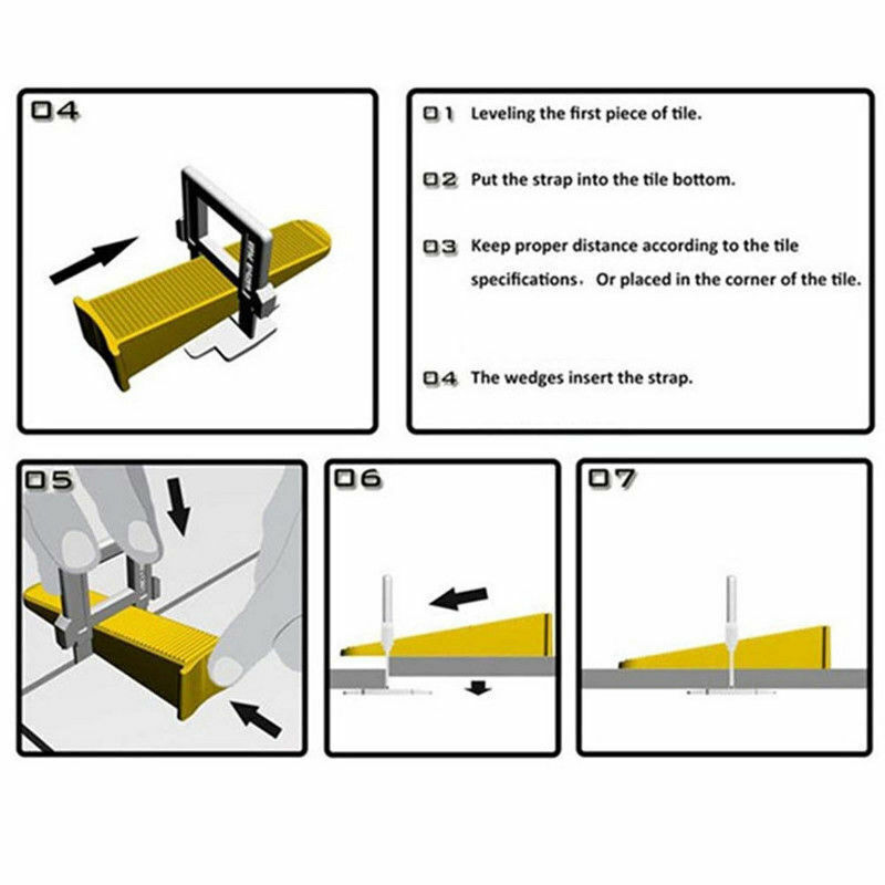 1-1.5-2-3mm Tile Leveling System Clip/Wedge/Pliers Floor Wall Spacer Tiling Tool gallery