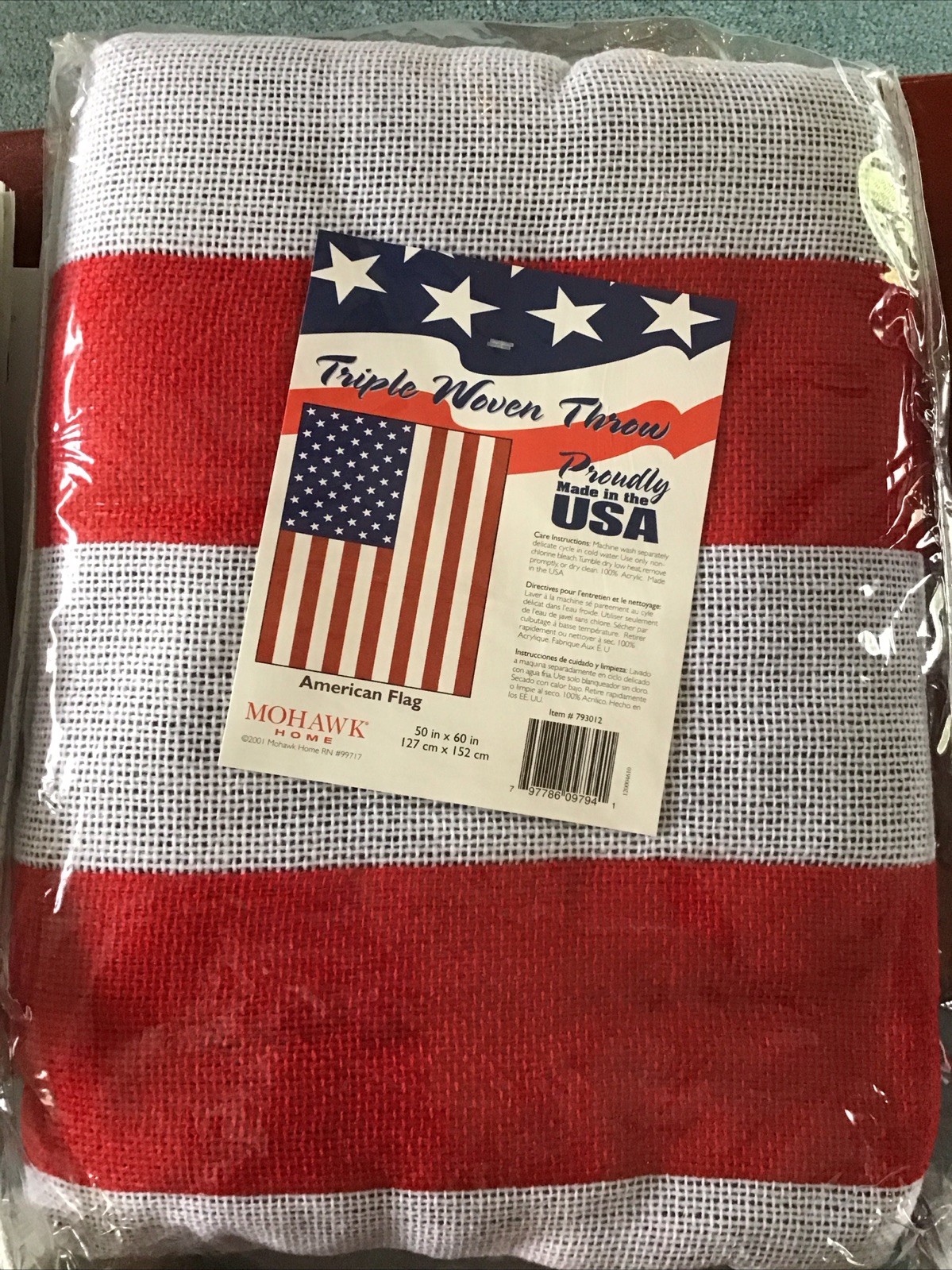 Mohawk Home American Flag Acrylic Triple Woven Throw 50 X 60 “ Brand New gallery