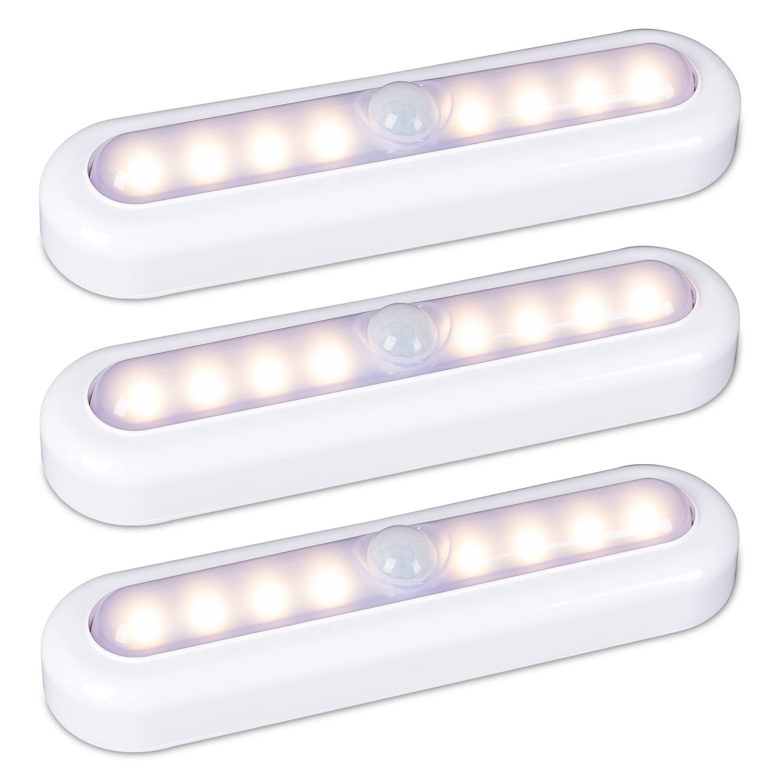 3 Pack 7” Motion Sensor Lights Indoor Battery Operated, Stick on LED Light ... gallery