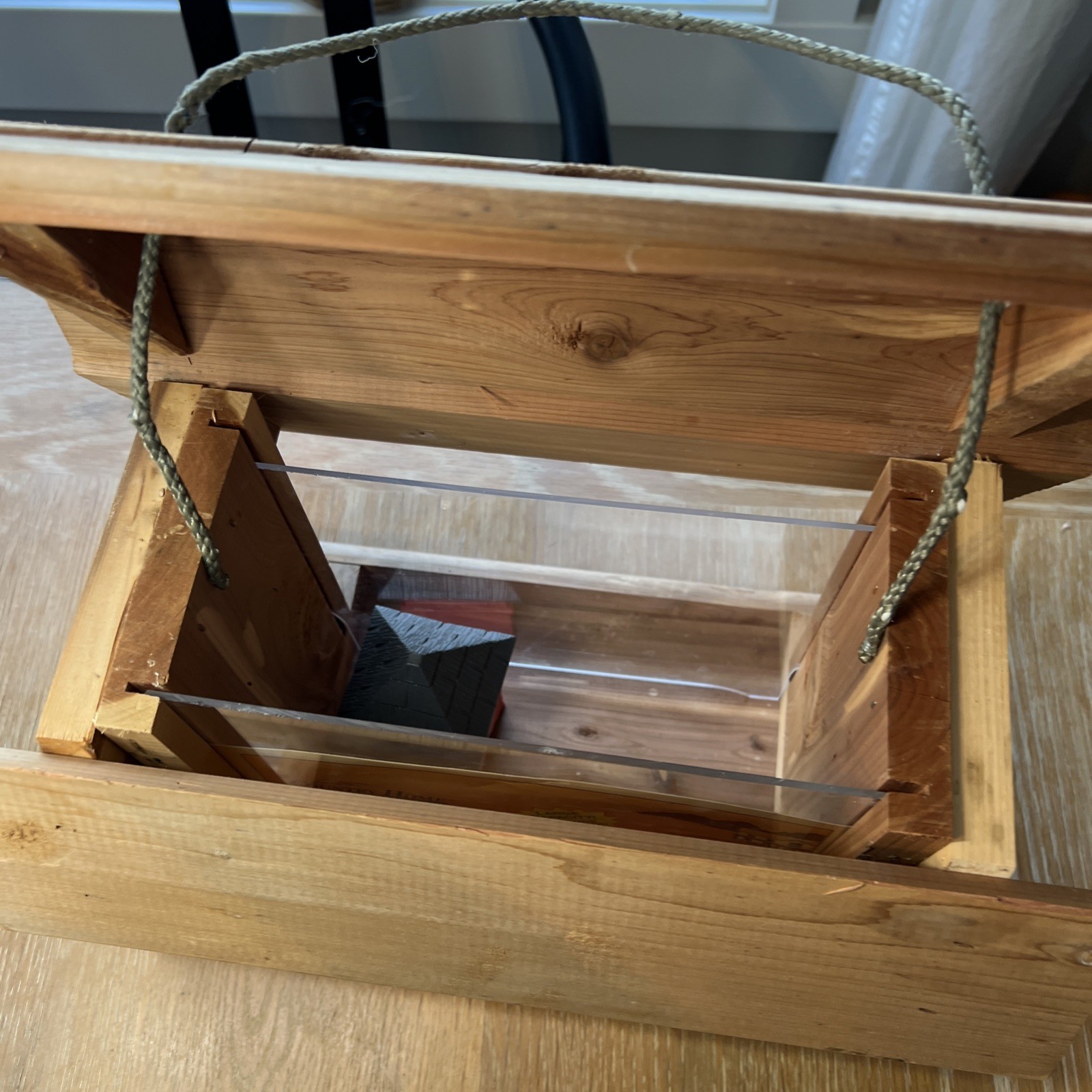 Red Cedar Bird Feeder Jumbo Capacity Wildlife Outdoor Easy Fill Hanging Cable gallery