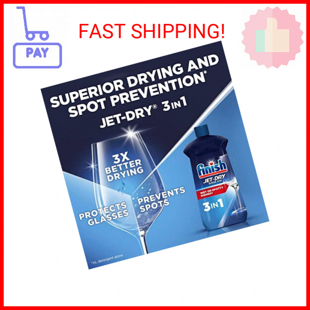 Finish Jet-Dry Rinse Aid, Dishwasher Rinse Agent & Drying Agent, 8.45 Fl Oz (Pac gallery
