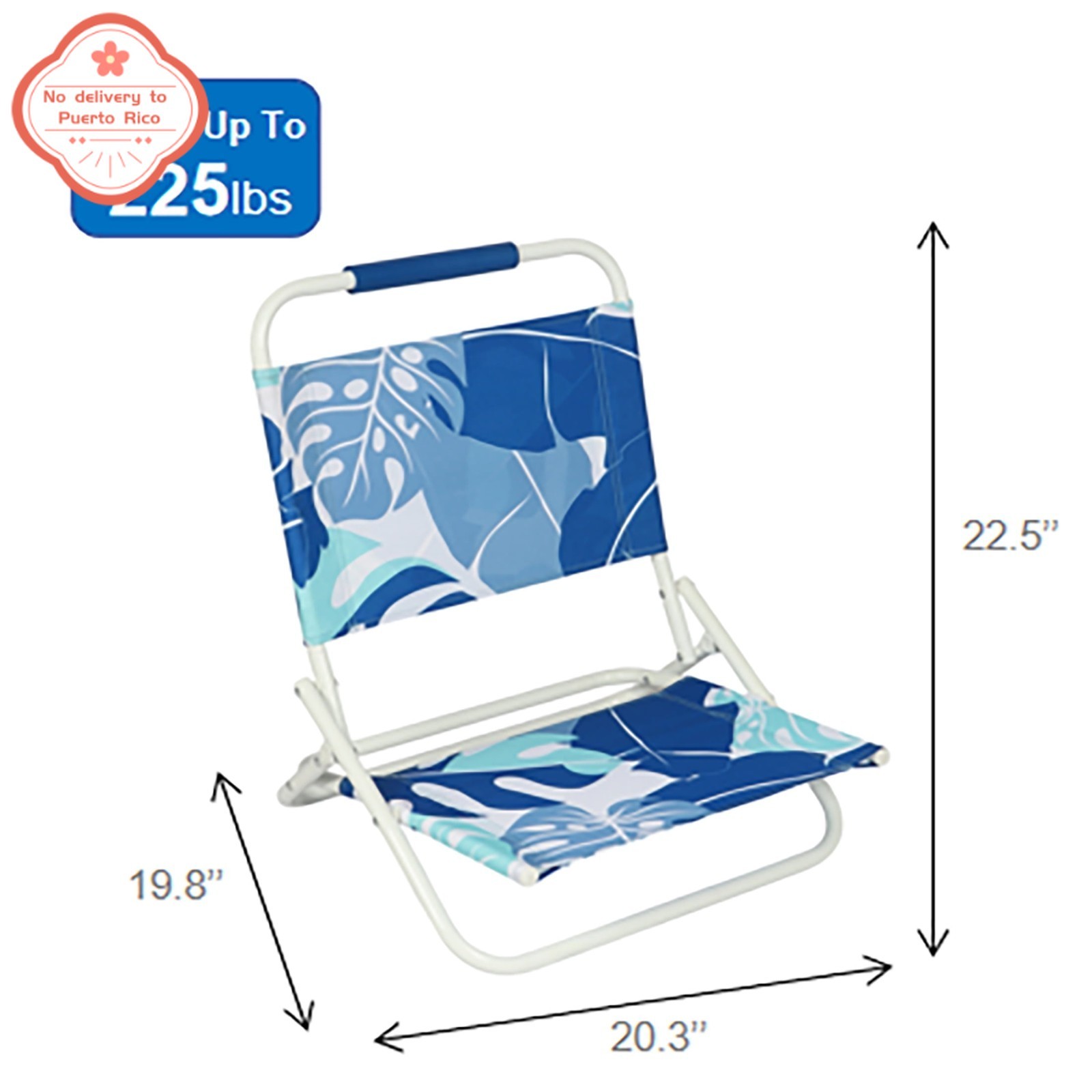 Beach Sand Chair-Portable Backpack Folding Chair-L 19.8" x W 20.3" x H 22.5" new gallery