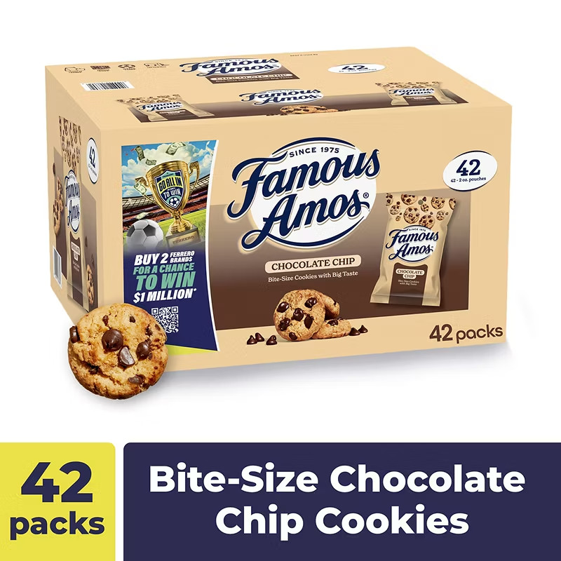 Famous Amos 2oz Chocolate Chip Cookies Box of 42 Pieces gallery
