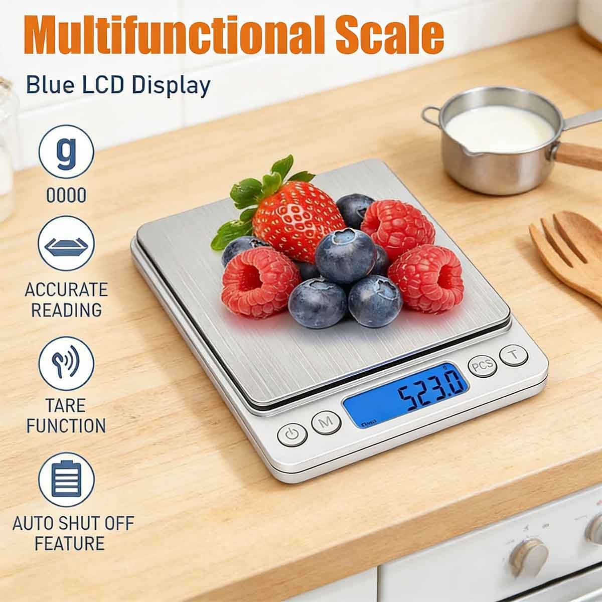 Digital Food Scale, 6lb Kitchen Scales Grams & Ounces For Weight Loss , Cooking gallery