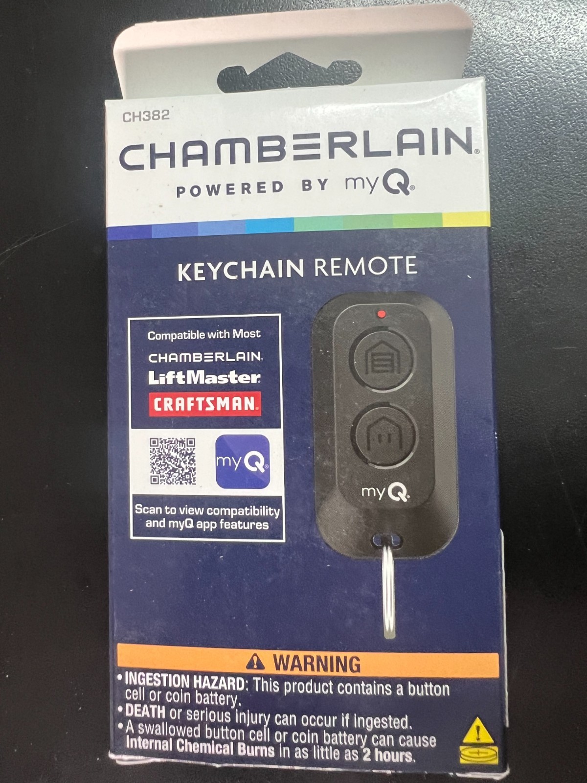 Chamberlain Garage Door Mini Keychain Remote Model CH382 6559 gallery