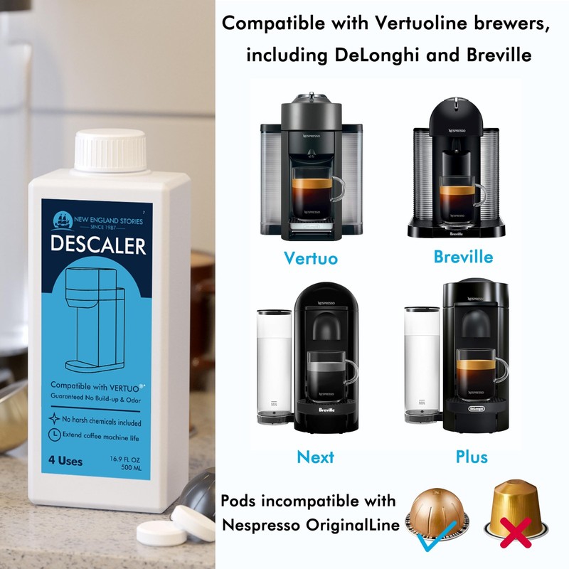 12 Months Supply Descaling Compatible with Vertuo, Odorless Coffee Brewer Mac... gallery