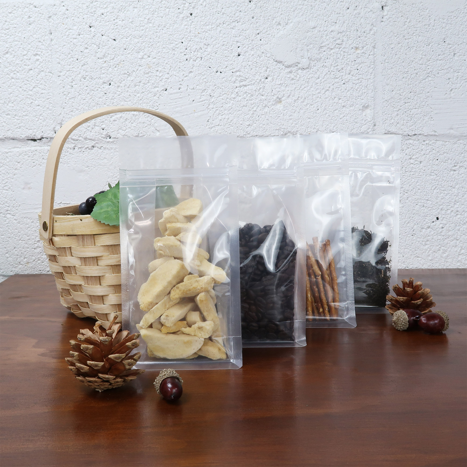 Transparent Reusable Double-Sided Snack Organization Portable Storage Pouch gallery