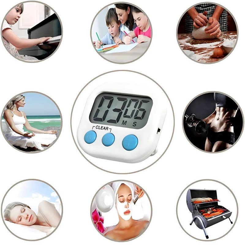 Large LCD Digital Kitchen Cooking Timer Count Down Up Clock Loud Alarm Magnetic gallery