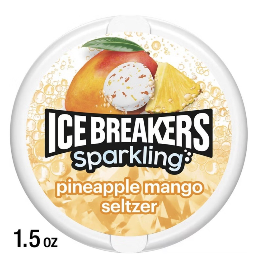 6 NEW ICE BREAKERS SPARKLING PINEAPPLE MANGO SELTZER Exp 03/26