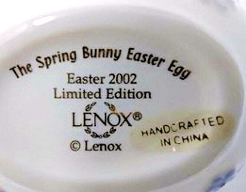 Lenox Collections The Spring Bunny Easter Egg Easter 2002 Limited Edition gallery