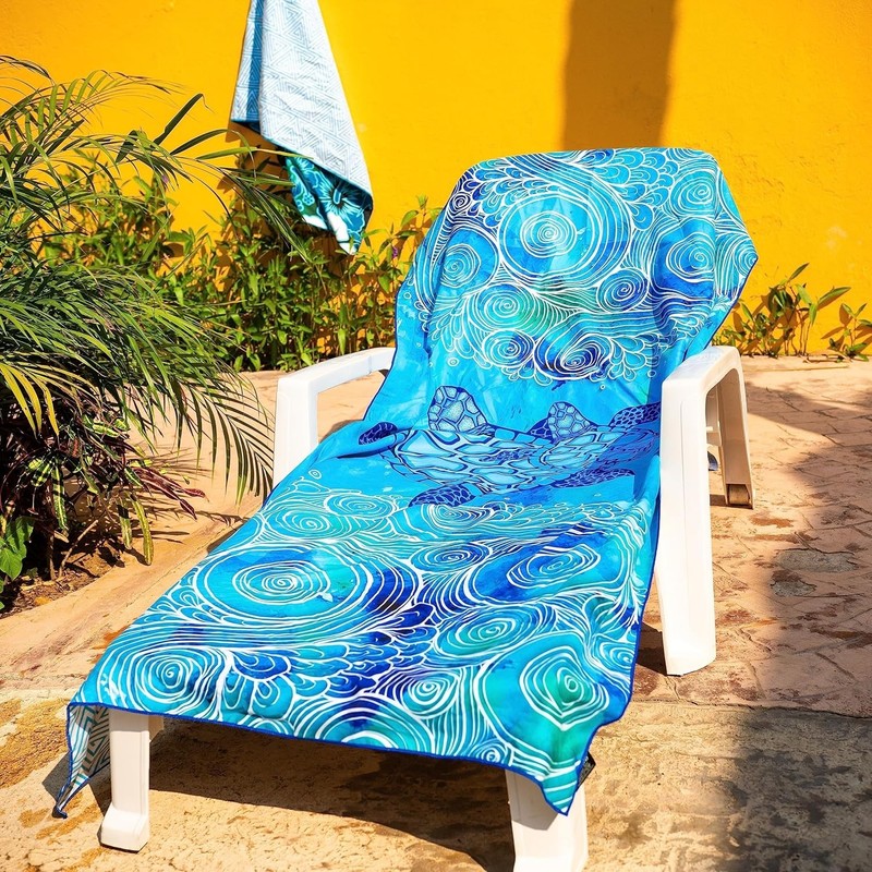 Quick Drying Sea Turtle Microfiber Beach Towel 78x35in - Lightweight & Stylish gallery