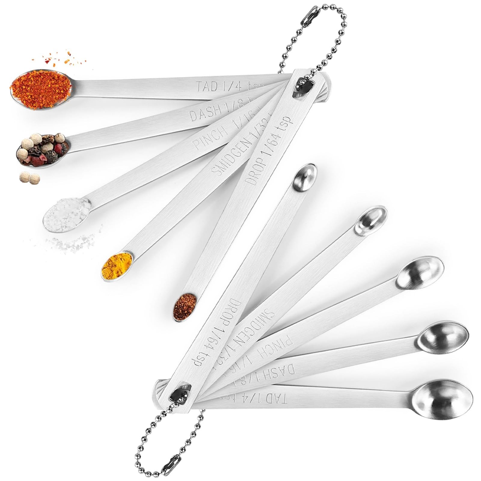 10PCS Stainless Steel Measuring Spoons Set - Tiny Kitchen Tools for Baking & Coo gallery