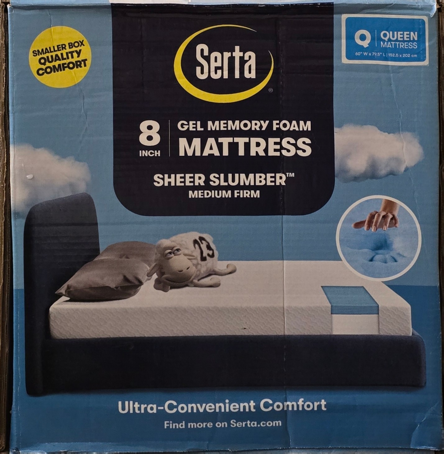 Serta Sheer Slumber Medium Firm Queen Size 8-inch Gel Memory Foam Mattress gallery