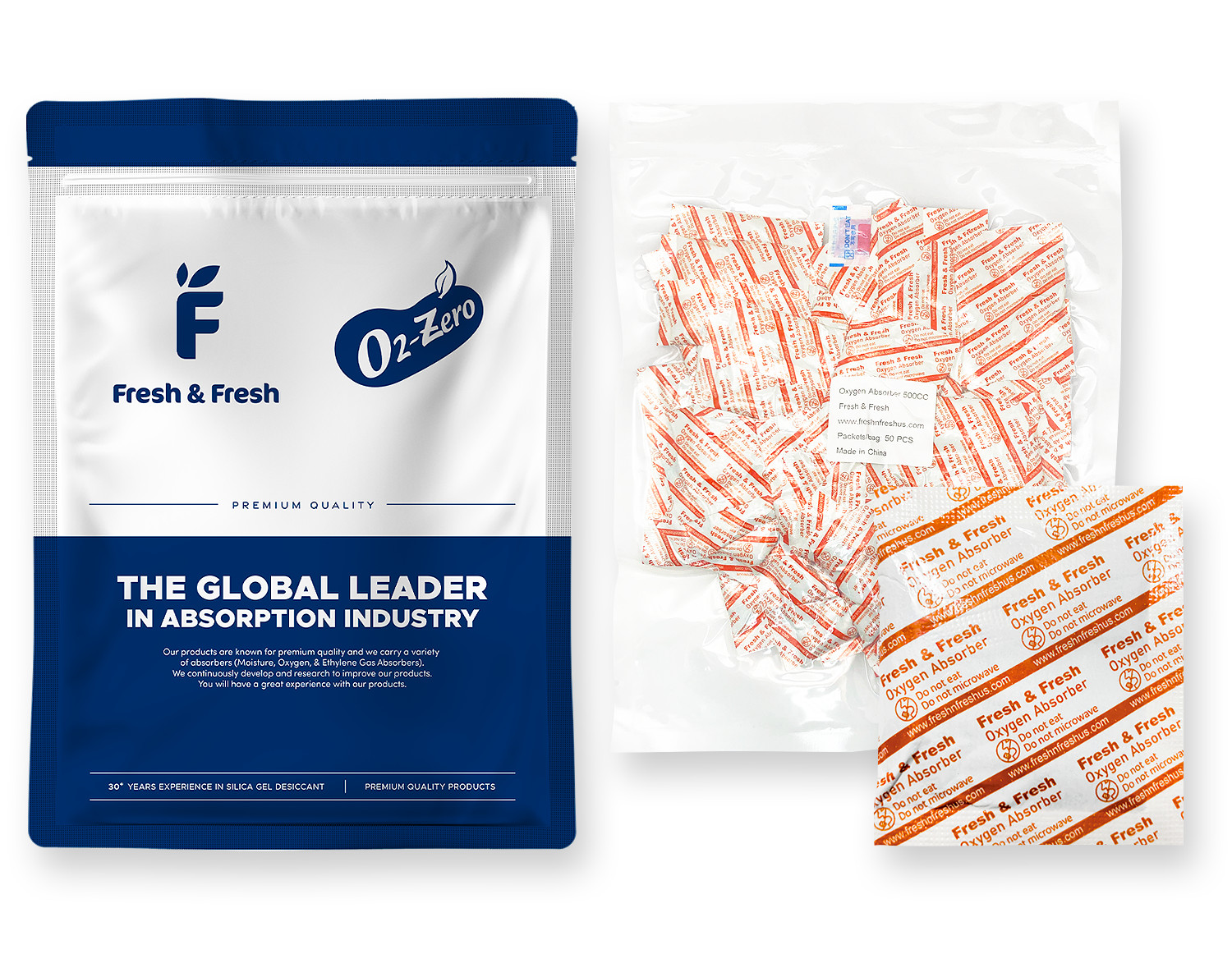 Fresh & Fresh (50 Packet) 500 CC Premium Oxygen Absorbers - (1 Bag of 50 pks) gallery