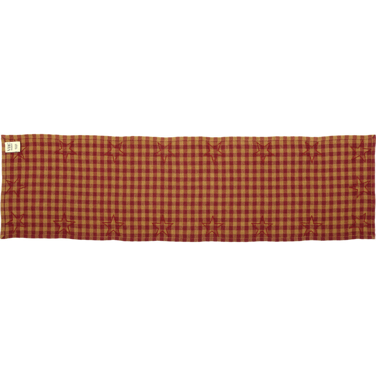 Burgundy STAR RUNNER Woven 13x48" COUNTRY PRIMITIVE RUSTIC DECOR VHC BRANDS gallery