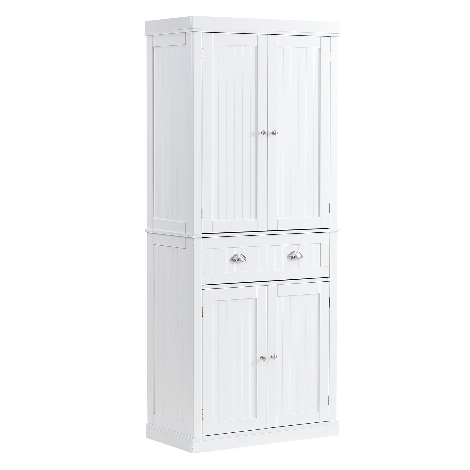VEVOR 72" Kitchen Pantry Storage Tall Cabinet 4 Doors 3 Adjustable Shelves gallery