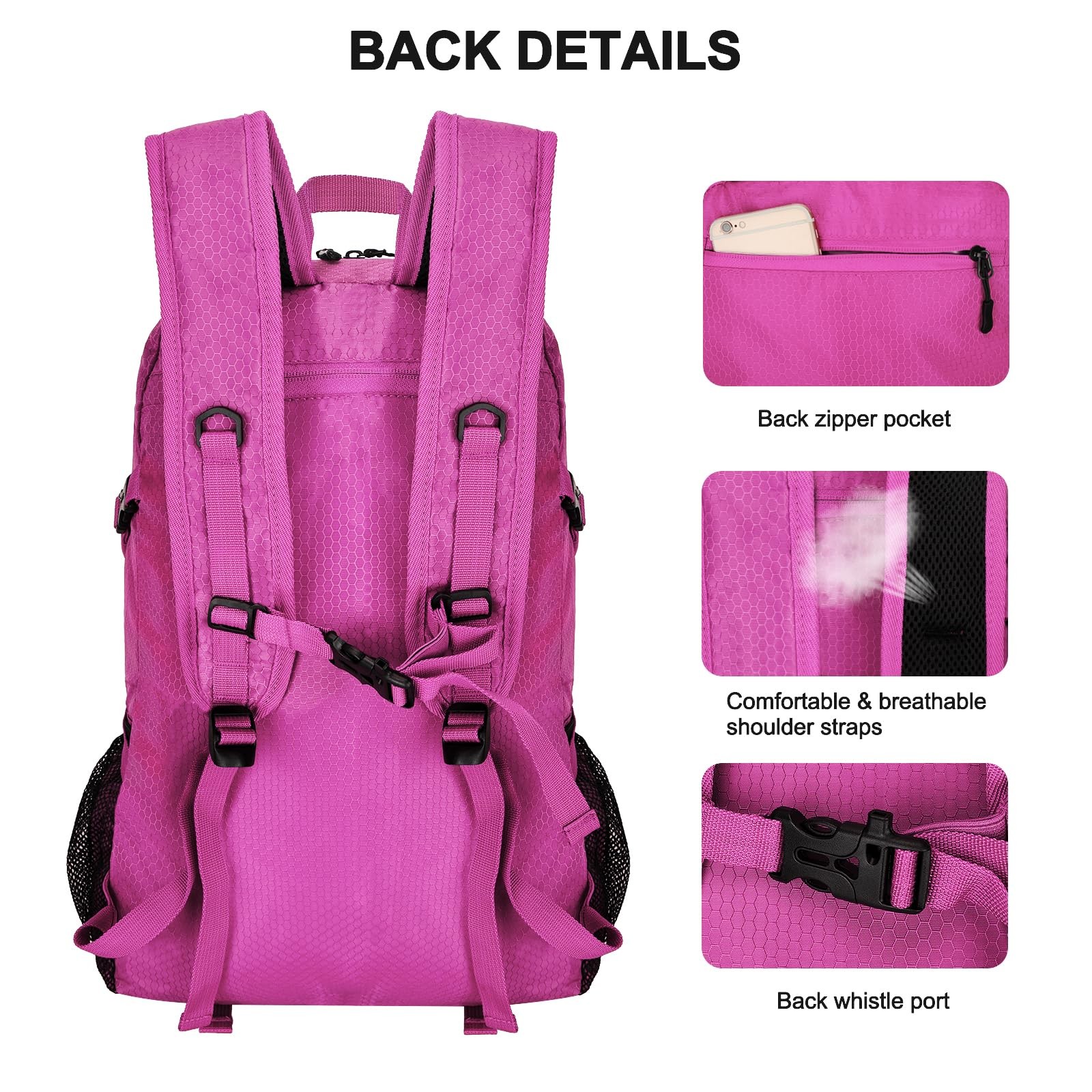45L Hiking Backpack Lightweight Foldable, Waterproof Camping Backpack with Ra... 5