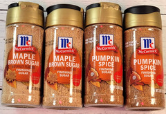 McCormick Finishing Sugar MAPLE BROWN SUGAR, PUMPKIN SPICE- 4 Pack, 3.16 OZ Ea