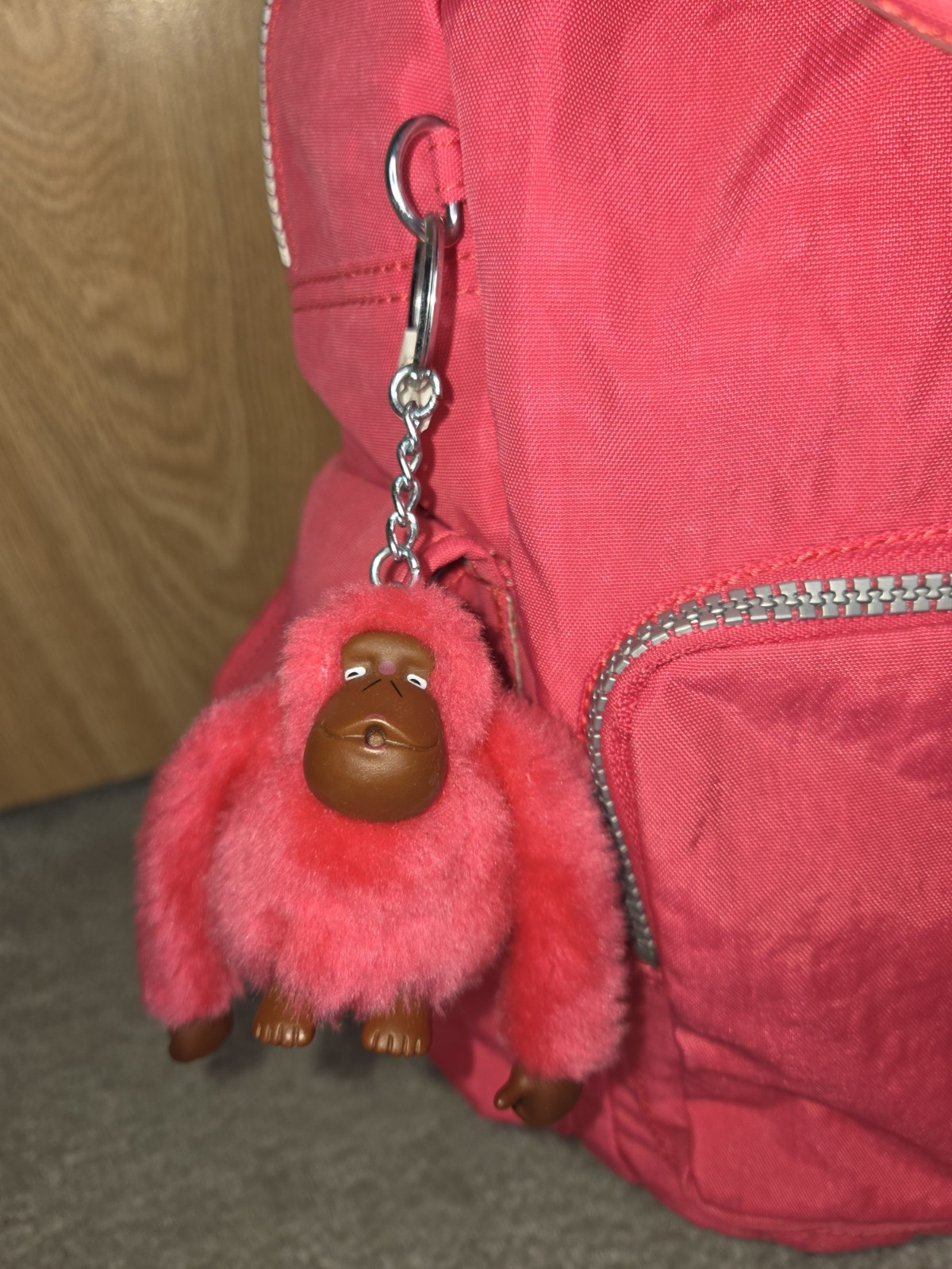 Kipling City Pack Resort Pink Backpack With Monkey Keychain 2